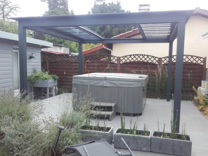 Hot tub pergola